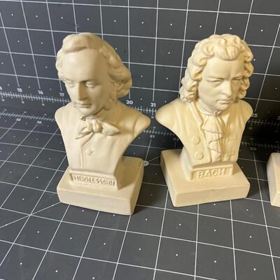 Plastic Busts of famous Composers 