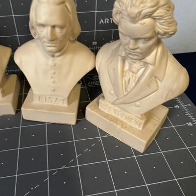 Plastic Busts of famous Composers 