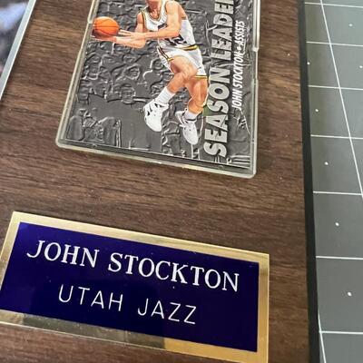 John Stockton Utah Jazz Plaque