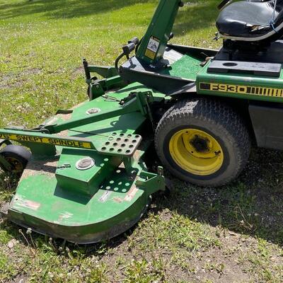 O2- John Deere F930 with 76” mower attachment, and sweeper attachment.