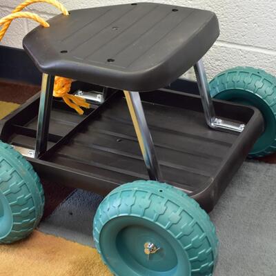 Rolling Gardener's Cart with Seat