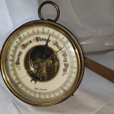 Antique German Aneroid Barometer by Atco 4"