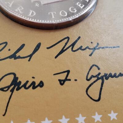 Nixon / Agnew  Commemorative coin Bronze 1970 Franklin Mint