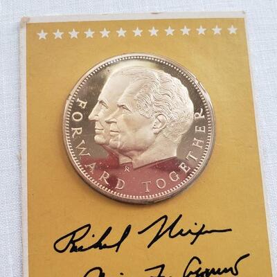 Nixon / Agnew  Commemorative coin Bronze 1970 Franklin Mint