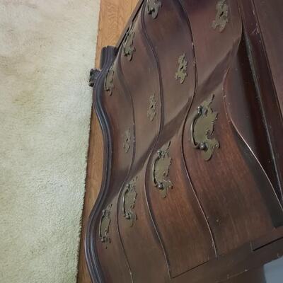 Ball and Claw Antique secretary, Serpentine front