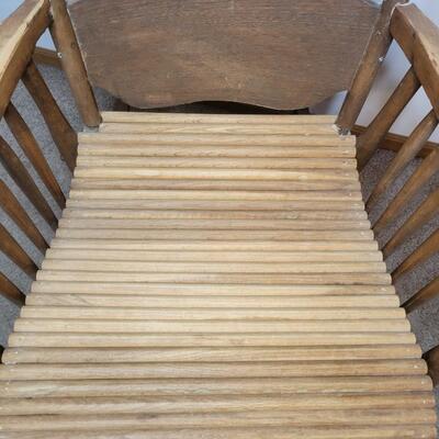 ANTIQUE ECLECTIC WOODEN ROCKING CHAIR