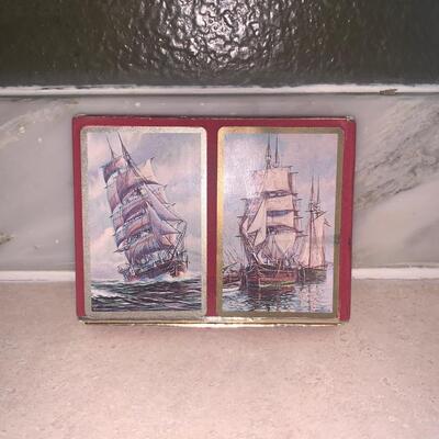 Vintage ship playing cards