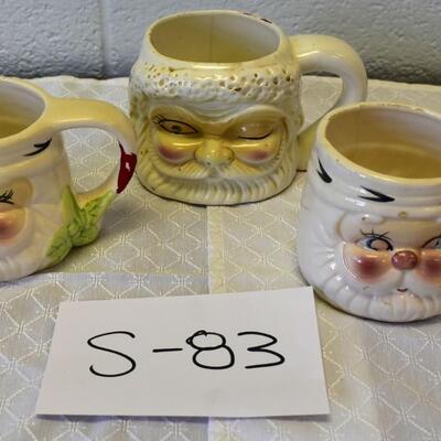 3 Pc Santa Mugs
