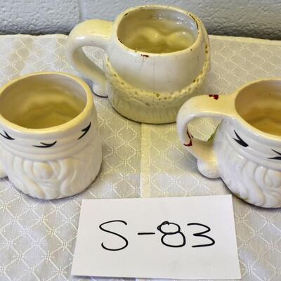 3 Pc Santa Mugs