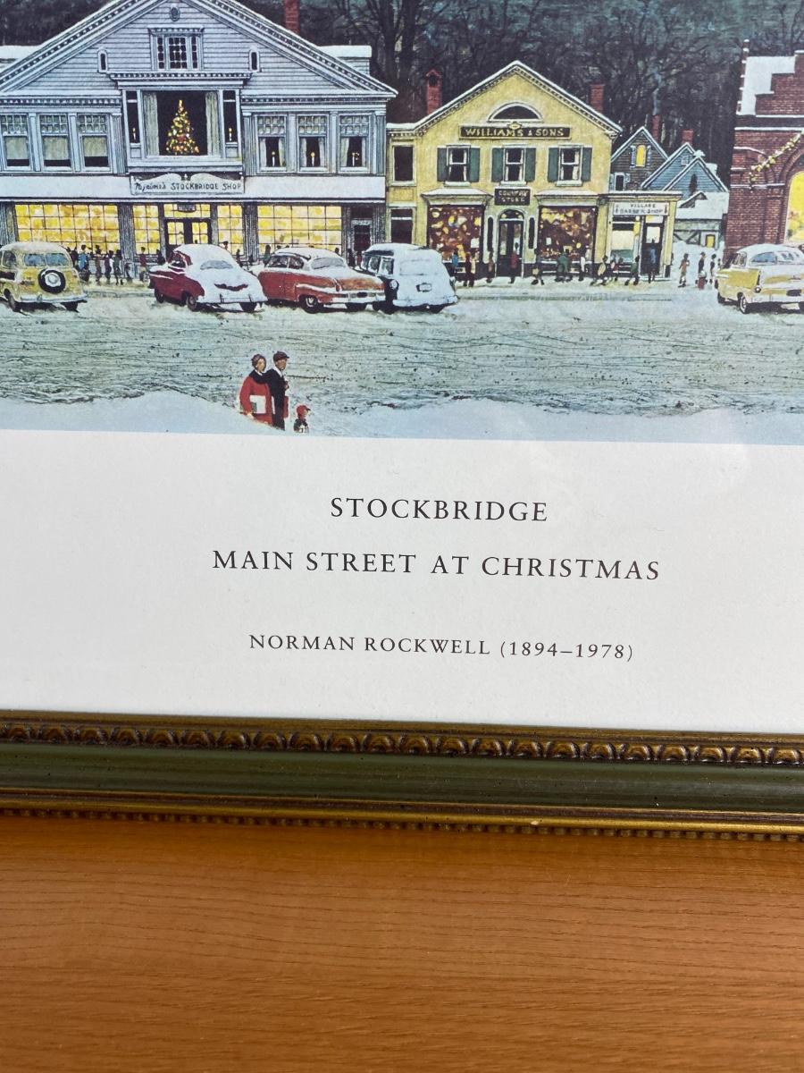 Norman Rockwell Print Stockbridge Main Street Christmas