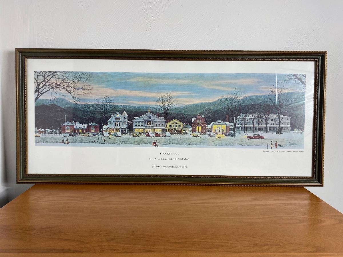 Norman Rockwell Print Stockbridge Main Street Christmas
