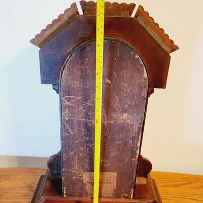 ANTIQUE NEW HAVEN CLOCK CO STRIKING ALARM ORNATE MANTLE CLOCK