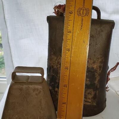 Two antique cowbells