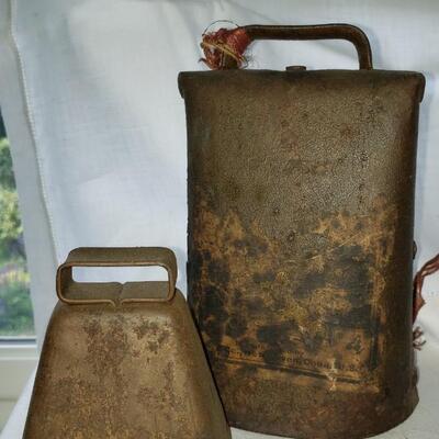 Two antique cowbells