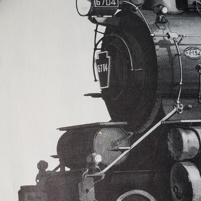 Dual Purpose Engine 6704 Train print Alvin Staufer copyright 1969