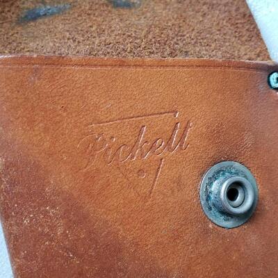 Slide ruler and leather case Pickett