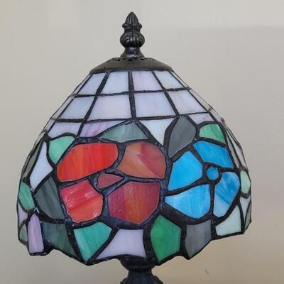 Lot 2: Vintage Small Tiffany STYLE Lamp