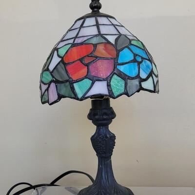 Lot 2: Vintage Small Tiffany STYLE Lamp