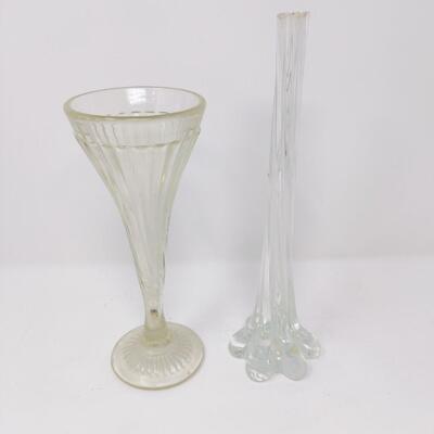 UNIQUE CUT GLASS VASE LOT