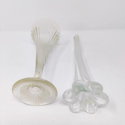 UNIQUE CUT GLASS VASE LOT