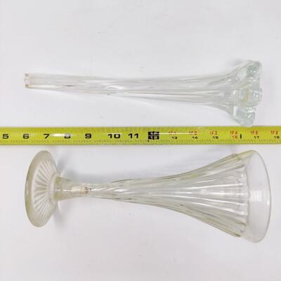 UNIQUE CUT GLASS VASE LOT