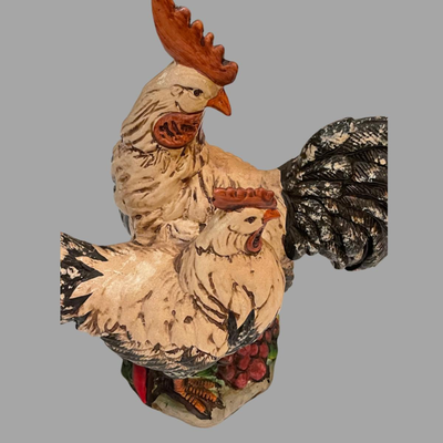 Double Rooster Ceramic Piece