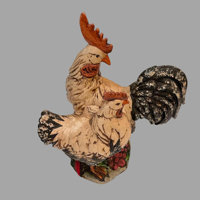 Double Rooster Ceramic Piece