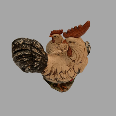 Double Rooster Ceramic Piece