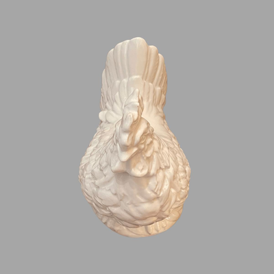 Pretty White Ceramic Hen