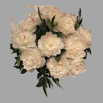 Marble Blue and White Bowl with Gorgeous Flowers