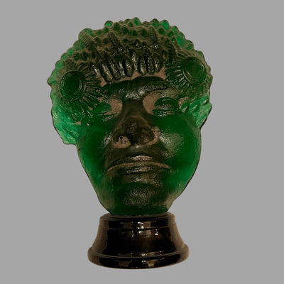 Set of Three Mitchell Gaudet Glass Head Bust