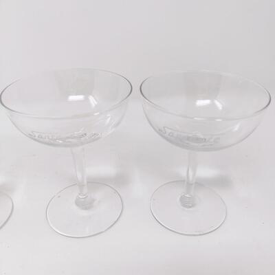 VINTAGE SANTA FE ETCHED BAR GLASS LOT