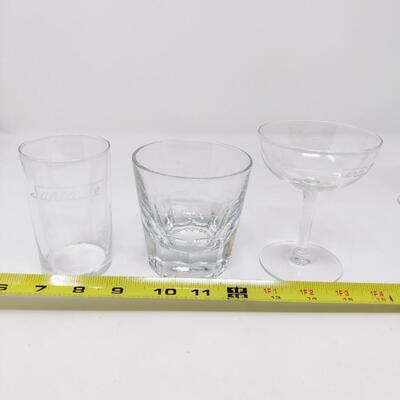VINTAGE SANTA FE ETCHED BAR GLASS LOT