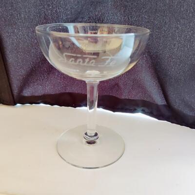 VINTAGE SANTA FE ETCHED BAR GLASS LOT