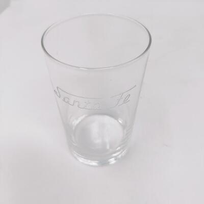 VINTAGE SANTA FE ETCHED BAR GLASS LOT
