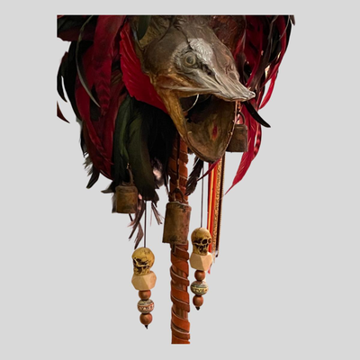 Handmade Mardi Grass Walking Stick