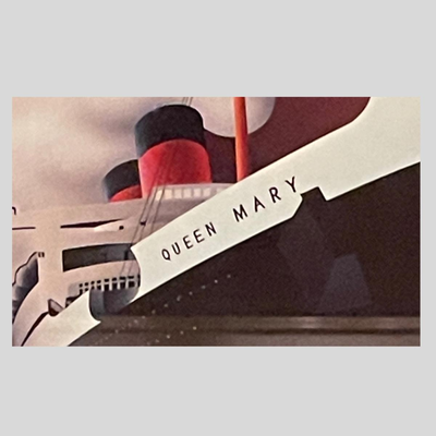 Vintage Framed Print of the Queen Mary