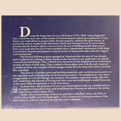 Collection of 12 Photographs of the Model Ships Prisoners of War Made Out of Bone in England Prisons