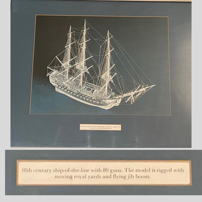 Collection of 12 Photographs of the Model Ships Prisoners of War Made Out of Bone in England Prisons
