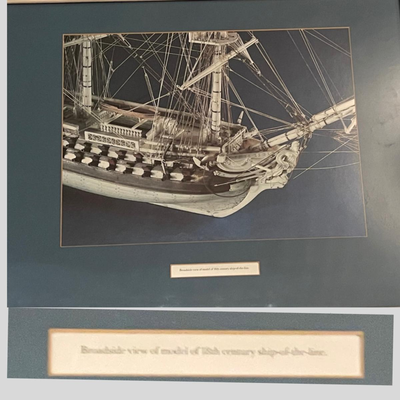 Collection of 12 Photographs of the Model Ships Prisoners of War Made Out of Bone in England Prisons