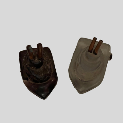 Two Glass Tug Boats Made by Althea Holden