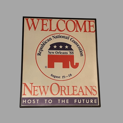 Vintage New Orleans Republican Convention Print from 1988