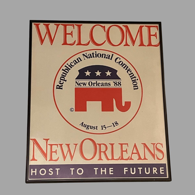 Vintage New Orleans Republican Convention Print from 1988