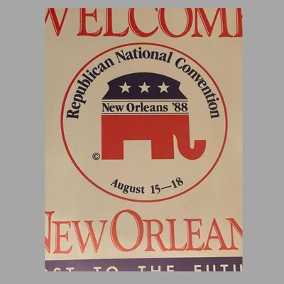 Vintage New Orleans Republican Convention Print from 1988