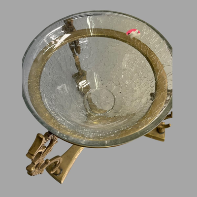 Asian Themed Brass Candle or Candy Bowl