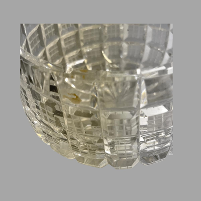 Vintage Art Deco Block Crystal Bowl