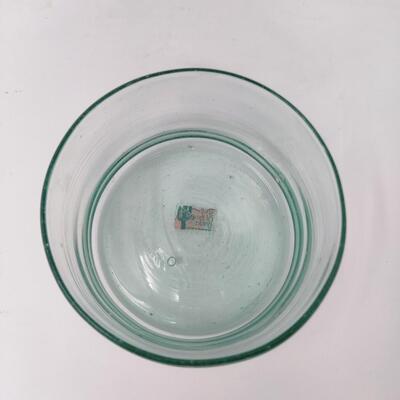 VINTAGE GLASS CHIPS AND DIP BOWL SET