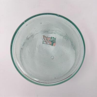 VINTAGE GLASS CHIPS AND DIP BOWL SET