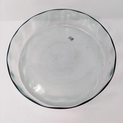 VINTAGE GLASS CHIPS AND DIP BOWL SET