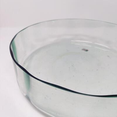 VINTAGE GLASS CHIPS AND DIP BOWL SET